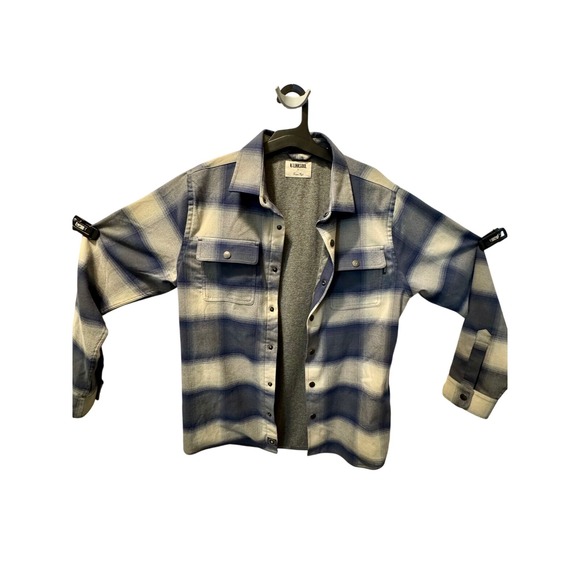 Linksoul Flannel‎ "Shacket" Soft Lined Button Up Plaid Size Small Oversized - Picture 1 of 8